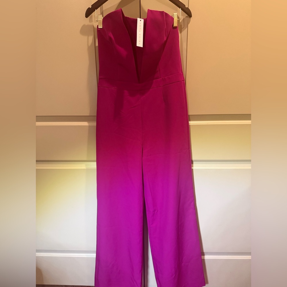 Trina Turk Furano hot  Pink Jumpsuit strapless NWT Elegant $298
